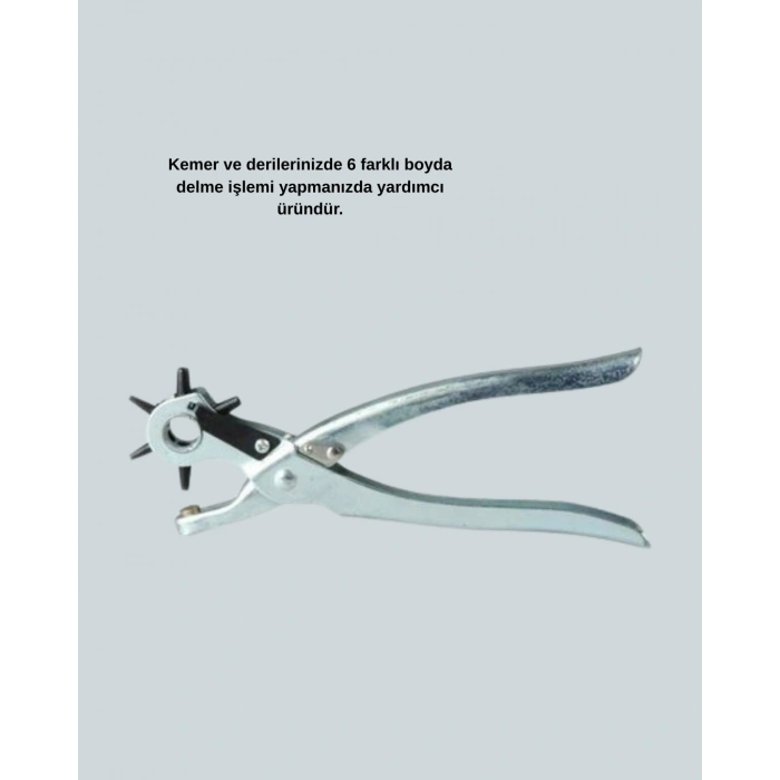Deride Kemer Çanta Ayakkabı Delme Pensesi 6 Uçlu Döner Başlıklı Tamir Aleti