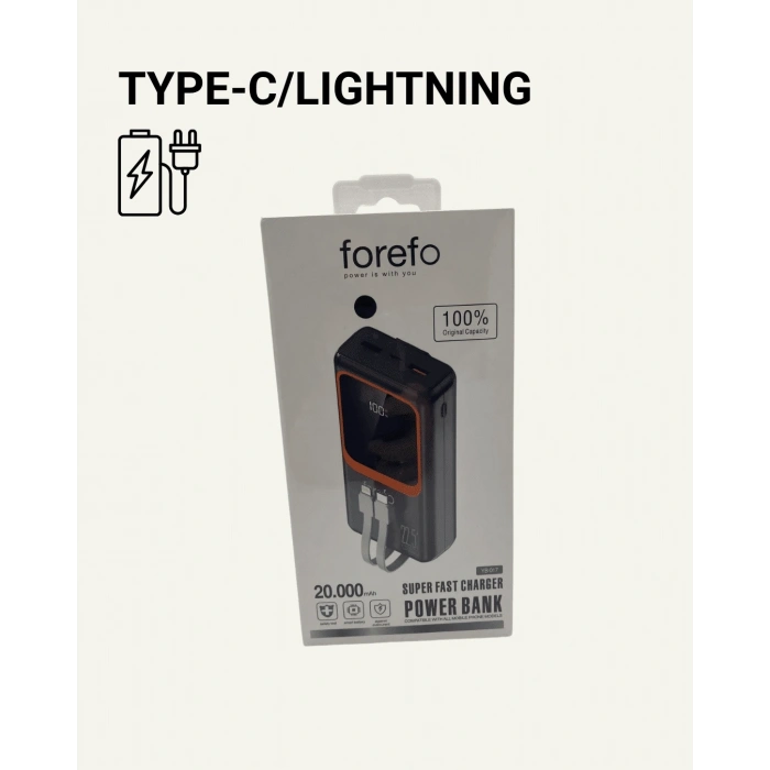 Dijital Ekranlı 20.000 Mah Powerbank | 22.5w Hızlı Şarj + Çoklu Bağlantı Seçeneği