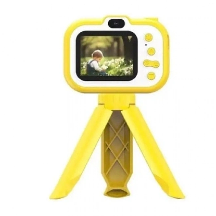 Dijital Fotoğraf Makinesi Çocuk Mini 1080p Hd Kamera Selfie Tripotlu Ön Arka Kamera