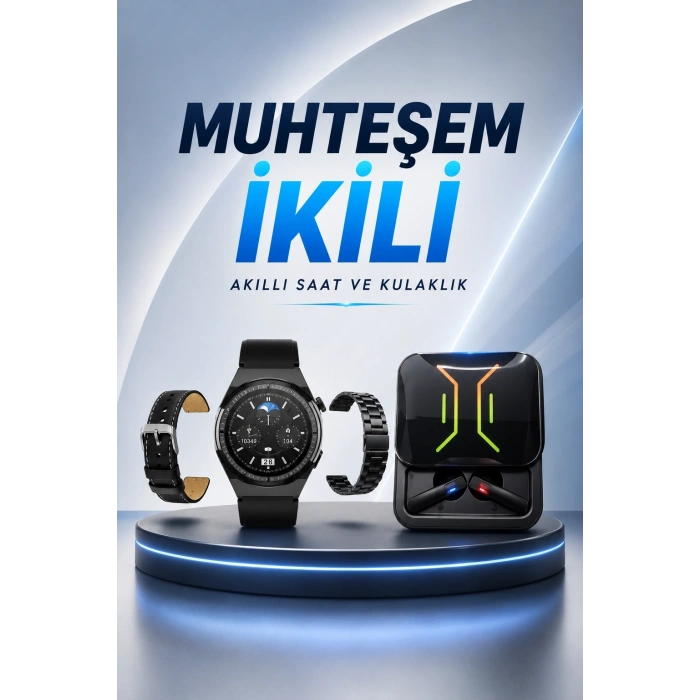 Dijital Göstergeli Bluetooth Kulaklık Ve Bildirim Görebilen Akıllı Saat Alarm Ve Titreşim