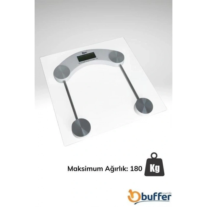 Dijital Kare Cam Baskül Darbelere Karşı Dayanıklı Terazi Yüksek Hassasiyetli Tartı Tf 1052