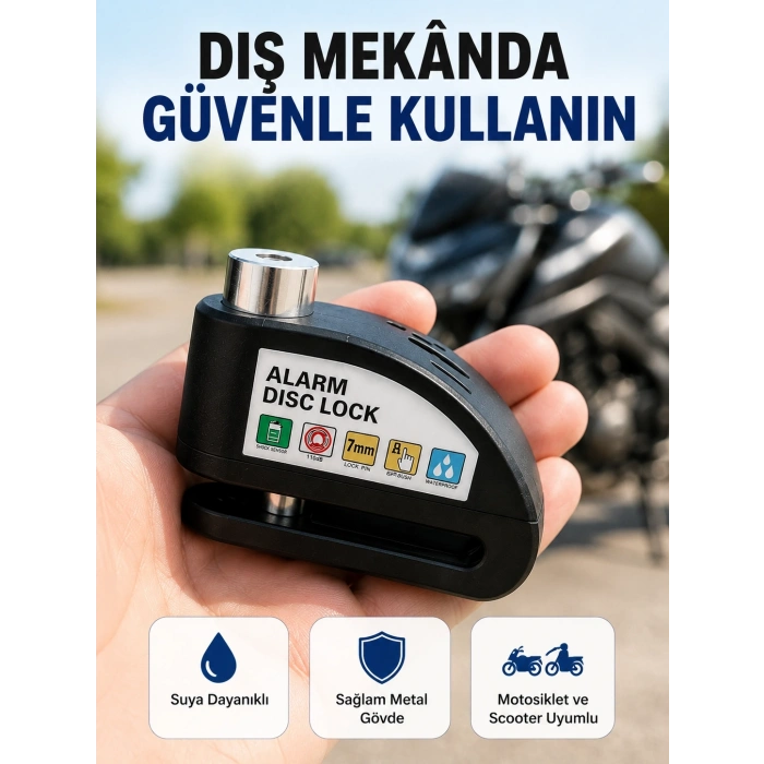 Disk Fren Kilidi Alarmlı Anti Hırsızlık Motosiklet Scooter Bisiklet Yeni Nesil