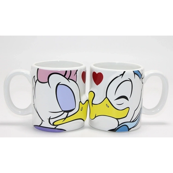 Donald Ve Daisy Duck 2li Öpüşen Çift Kupa Bardak Seti Alk4539