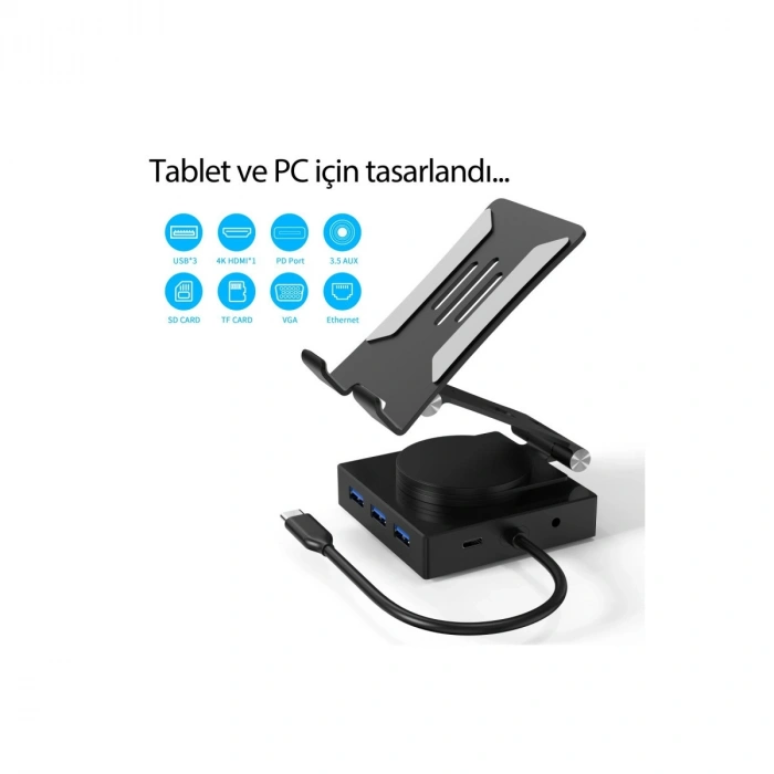 Dönüştürücü 10in1 Hub 116 - Gri