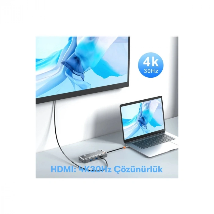 Dönüştürücü 10in1 Hub Sw10v - Gri