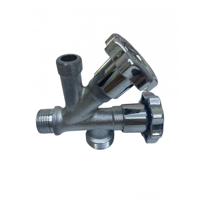 Dual Çiftli Çatallı Çamaşır Makinesi Ara Taharet Musluk Ara Musluk