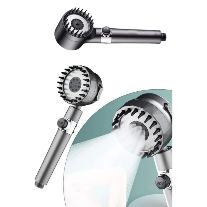Duş Başlığı Yüksek Basınçlı Masaj Taraklı 3 Kademeli