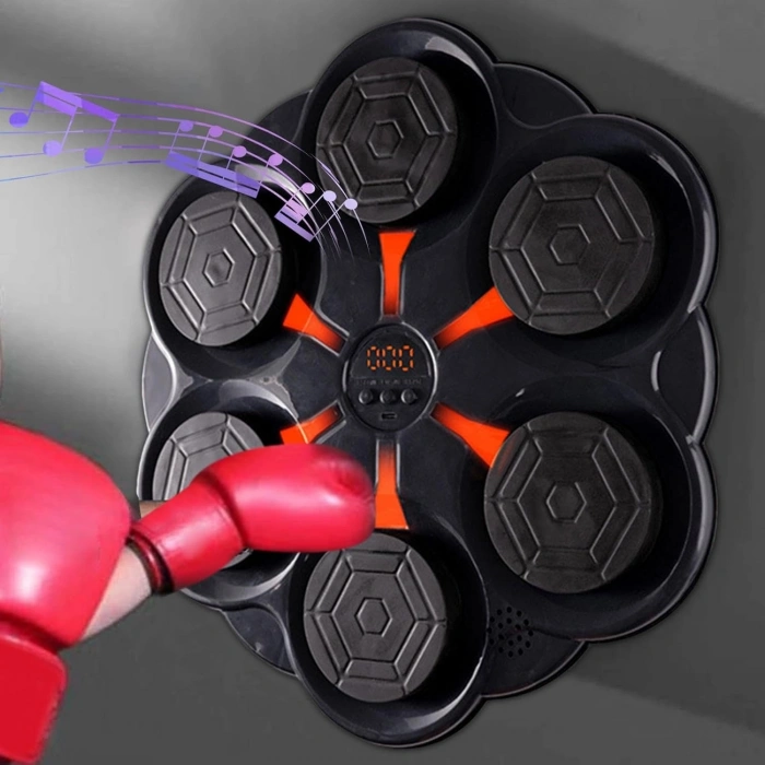 Duvar Boks Makinesi Müzikli Bluetooth Hoparlör Özellikli Led Işıklı Ritimli 9 Mod Seviye Ayarlı Box