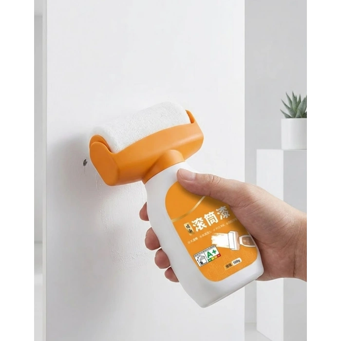 Duvar Rötuş Boya Rulosu 2si 1 Arada Hazneli Hızlı Kuruyan Yama Fırçası