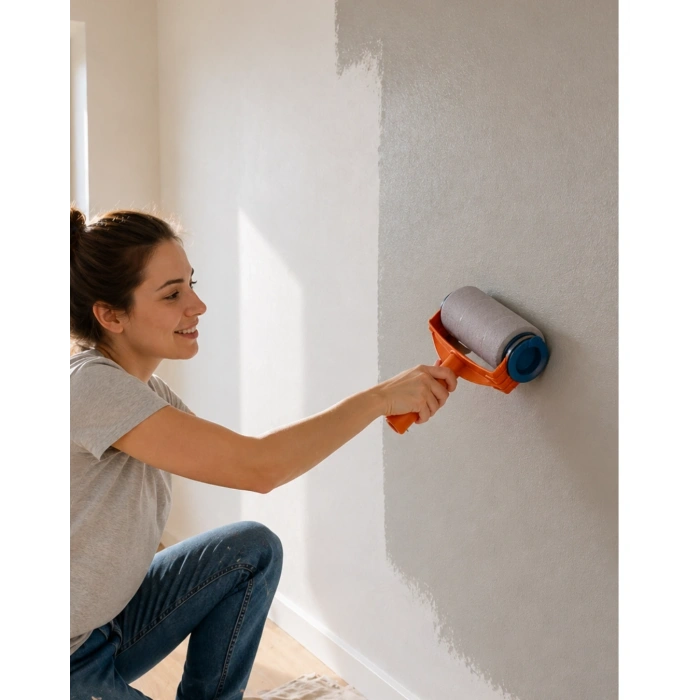 Duvar Tavan Boyama İçin Hazneli Rulo Boya Seti