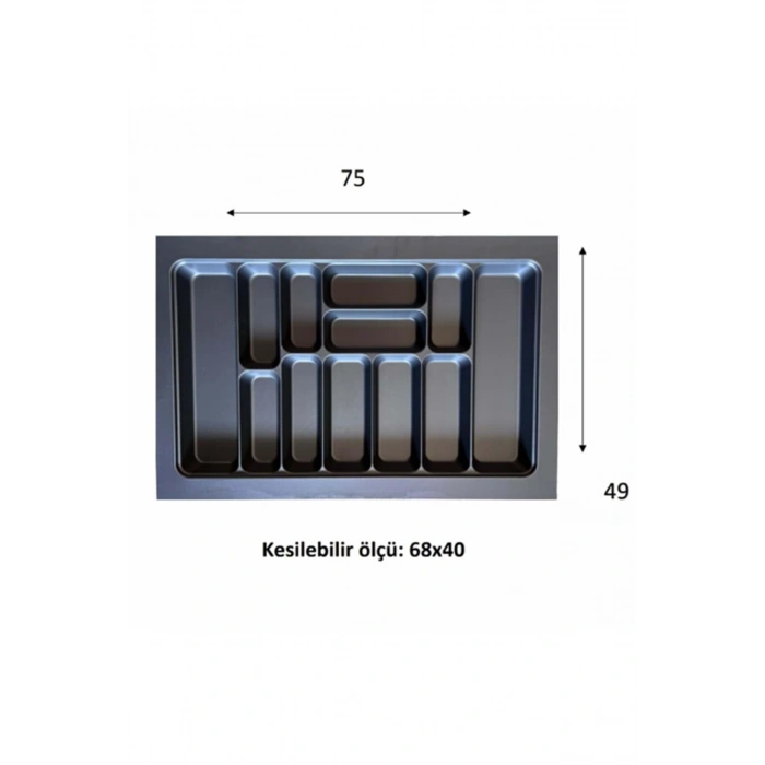 Eco Lüx Modül Kaşıklık Antrasit 76X49 Cmacero20357 (599)