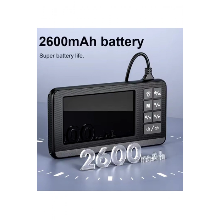 Ekranlı Çift Kameralı 10 Mt Sert Kablo Endoskop Kamera 8 Mm 4.3 Inc Hafıza Kart Destekli
