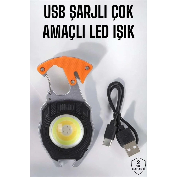 El Feneri Acil Işık Seti Tornavida Düdük Kapak Açma Kamp Lambası