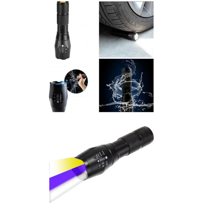 El Feneri Beyaz Sarı Ve Mor Renk Aydınlatma Q5 Led (599)