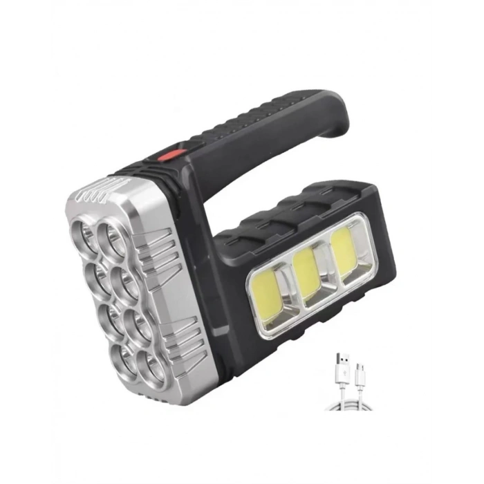 El Feneri Solar Panelli Ledli Powerbank Cob Fener (599)