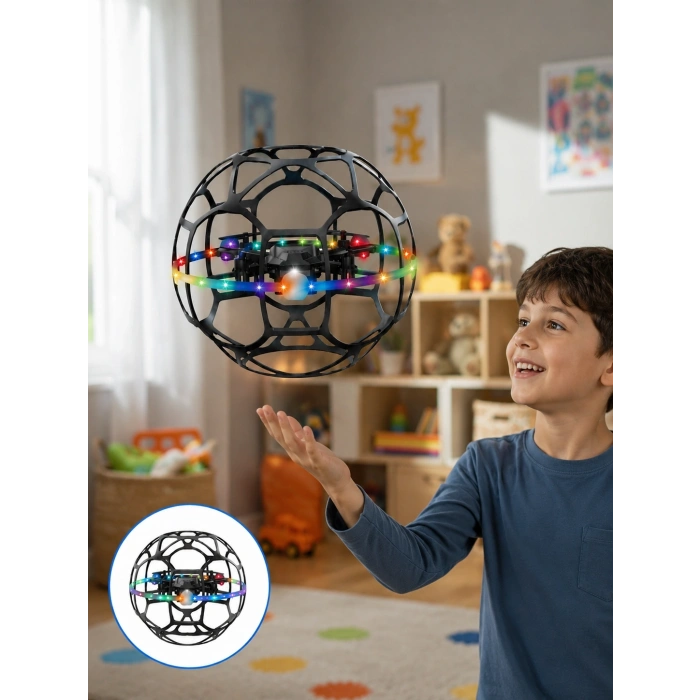El Sensörlü Uçan Top Drone Çocuklar İçin Led Işıklı Eğlence Oyuncağı