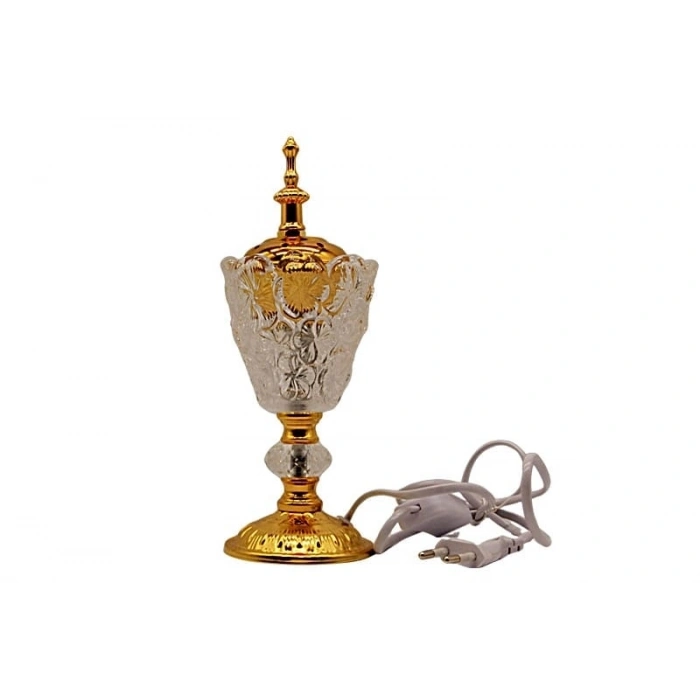 Elektrikli Cam Buhurdanlık (gold Detaylı)