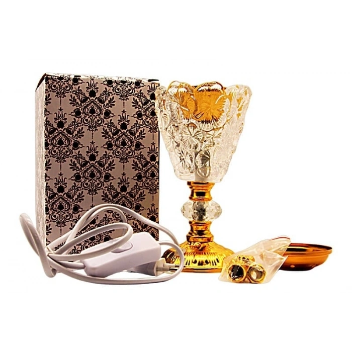 Elektrikli Cam Buhurdanlık (gold Detaylı)