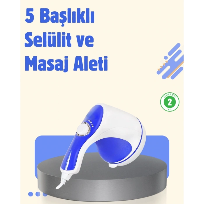 Elektrikli Yağ Yakıcı Masaj Aleti 5 Başlıklı Vücut Şekillendirici