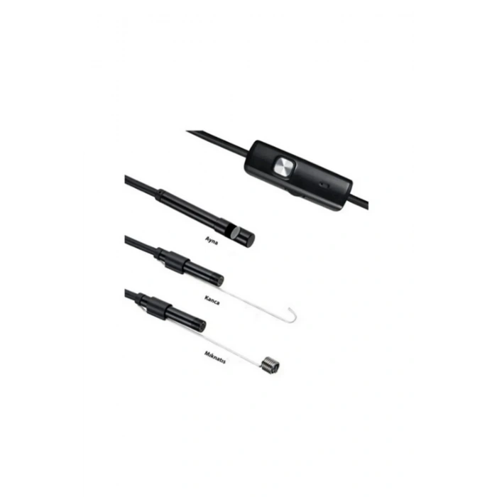 Endoskop Yılan Video Kamera Led’li 10 Metre 7 Mm Sert Kablo