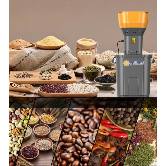 Epilons Pro 1300w Elektrikli Tahıl Ve Baharat Öğütücü – 0,6-8 Mm Ayarlanabilir Granül, Paslanmaz Çelik
