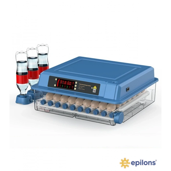 Epo-w64 Tam Otomatik Kuluçka Makinesi 64 Yumurta Kapasiteli Civciv Kaz Ördek Uyumlu + Yedek Motor