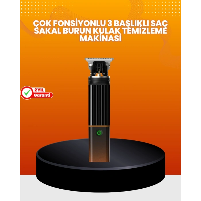 Erkekler İçin 3 İn 1 Şarjlı Bakım Seti – 7300 Rpm Güçlü Motor Ve Sessiz Çalışma