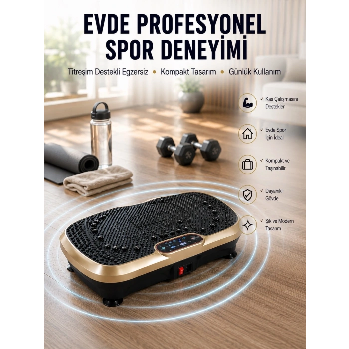 Ev Tipi Titreşimli Spor Aleti Yağ Yakım Destekli Tasarım Yeni Nesil