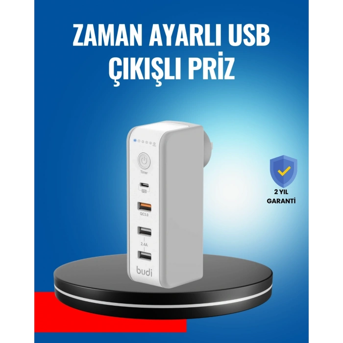 Ev Ve Ofis İçin Zaman Kontrollü Çoklu Şarj Cihazı