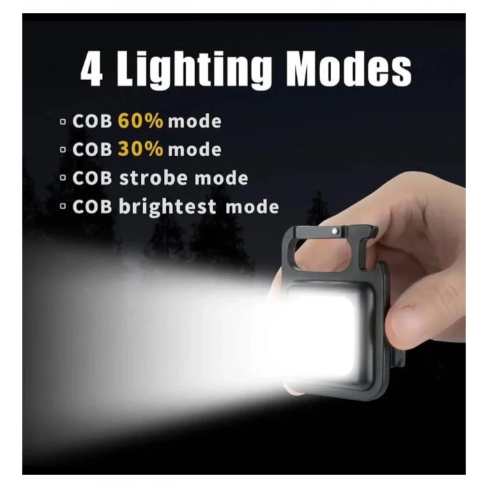 F.20a Mıknatıslı Kamp Feneri El Feneri 800 Lümen 30 Cob