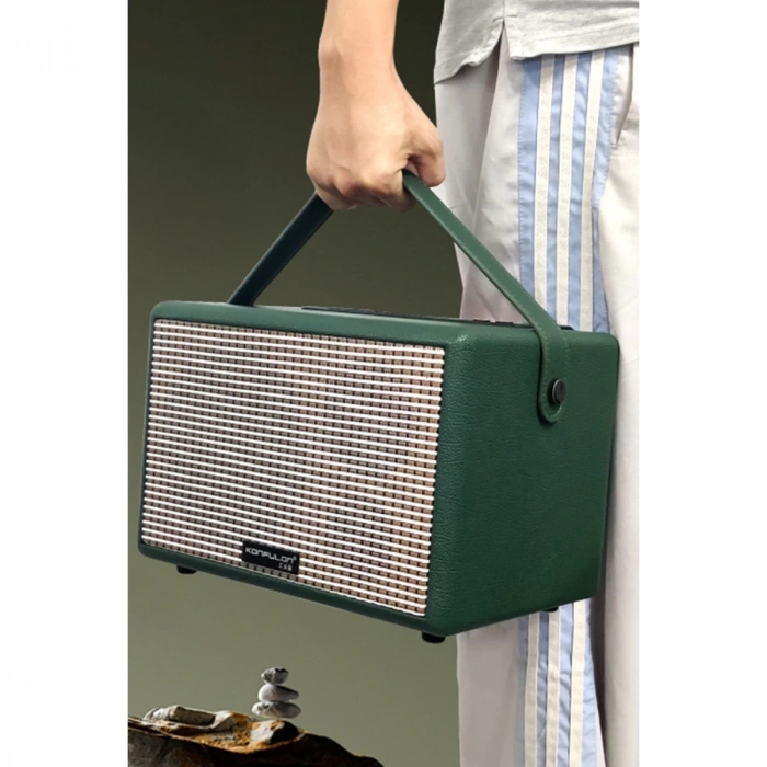 F32 2x50w Sürücülü 2 Adet Mikrofonlu Bt 5.2 Kablosuz Hoparlör - Yeşil