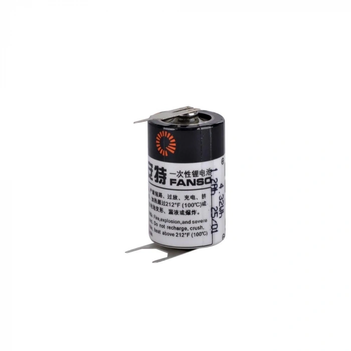 Fanso Er14250h 3.6v 1/2 Aa Size Lithium Pil (li-socl2) 3 Pın