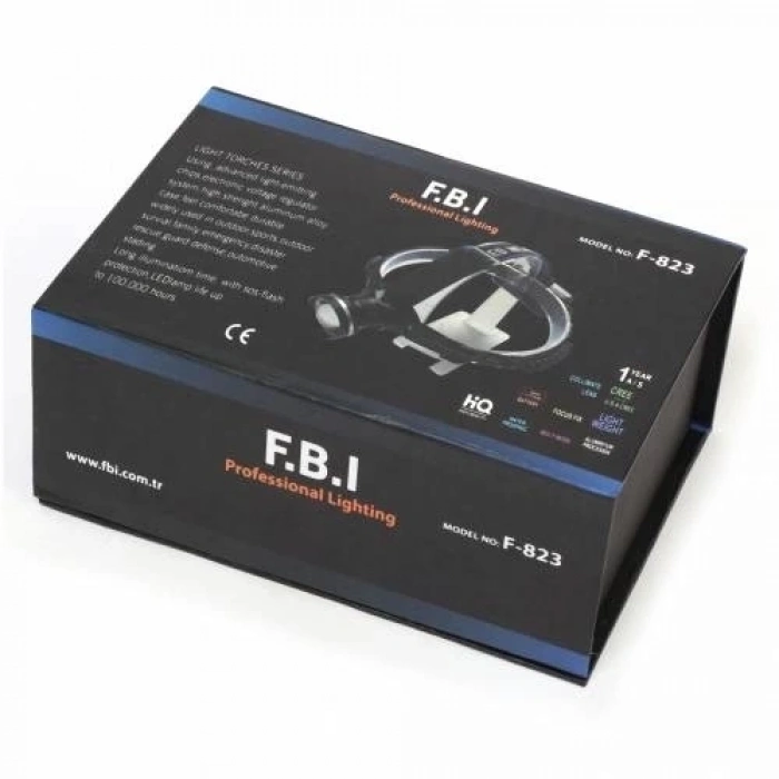F.b.ı F-823 Xlm T6 Led Su Geçirmez Şarjlı Kafa Lambası