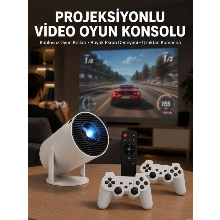 Film Dizi Ve Oyun İçin Taşınabilir Kablosuz Mini Projeksiyon Yeni Nesil