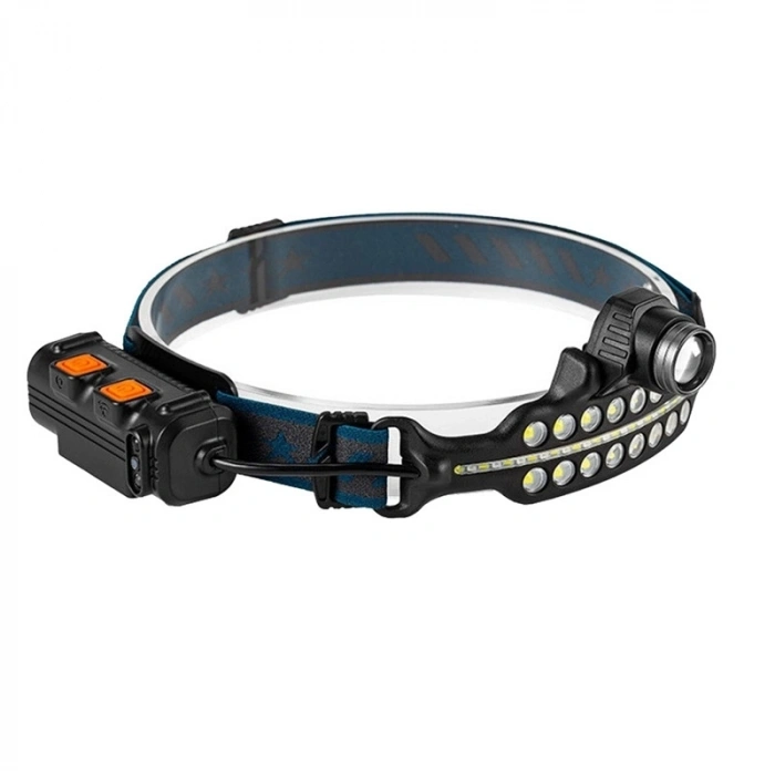 Fithome W690 7 Aydınlatma Modlu Xpe Cob  Led Sensörlü Dahili Pilli Usb Şarj Edilebilir Kafa Feneri