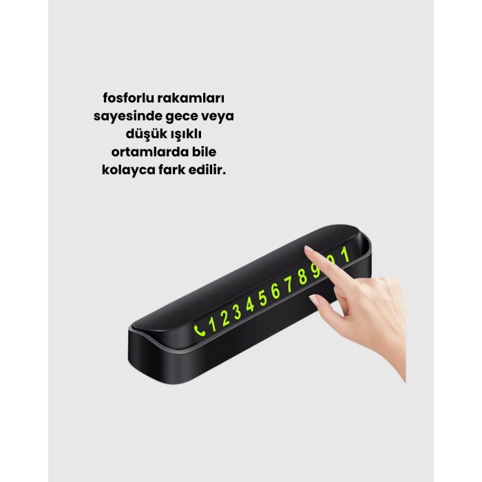 Fosforlu Işıltı İle Araç İçi Telefon Numaratörü – Güvenli Parkın Anahtarı