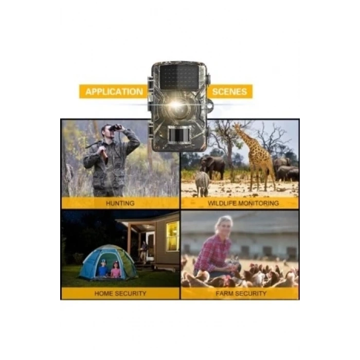 Fotokapan Kamera 12mp 1080p Doğa Ve Outdoor Gece Görüşlü Kamera Su Geçirmez