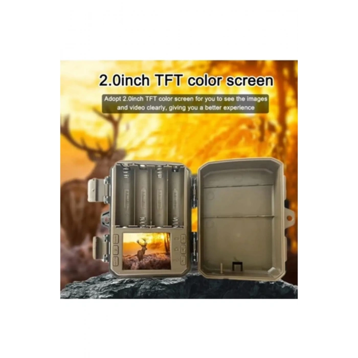 Fotokapan Kamera 16mp Full Hd 1080p Gece Görüşlü 2 Inç Lcd Ekran Su Geçirmez