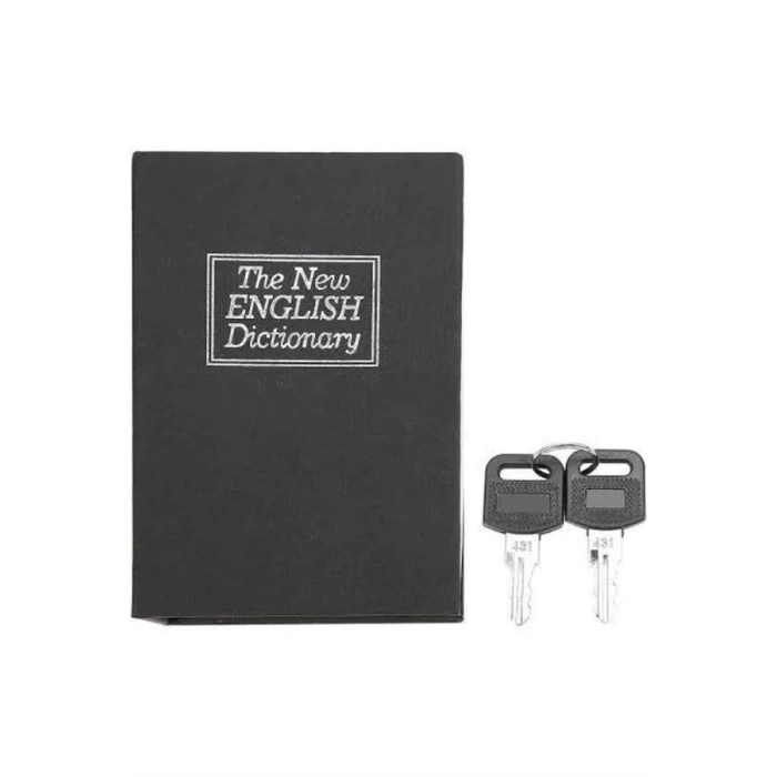 Gizli Kasa Kilitli Sözlük Görünümlü 18cm Gizli Kasa Büyük Boy Anahtarlı