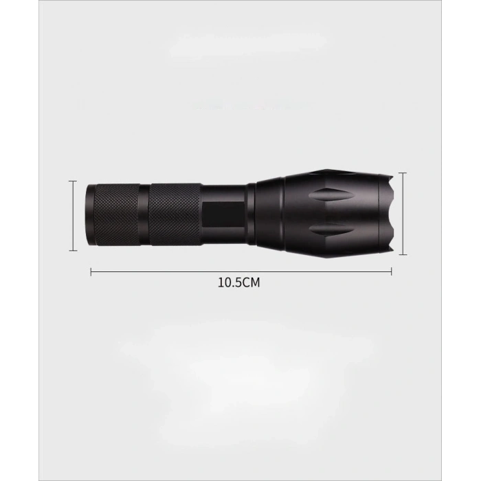 Gold Orion Km-108 T6 Led Şarjlı El Feneri 5 Modlu 200 Metre Işık Mesafesi