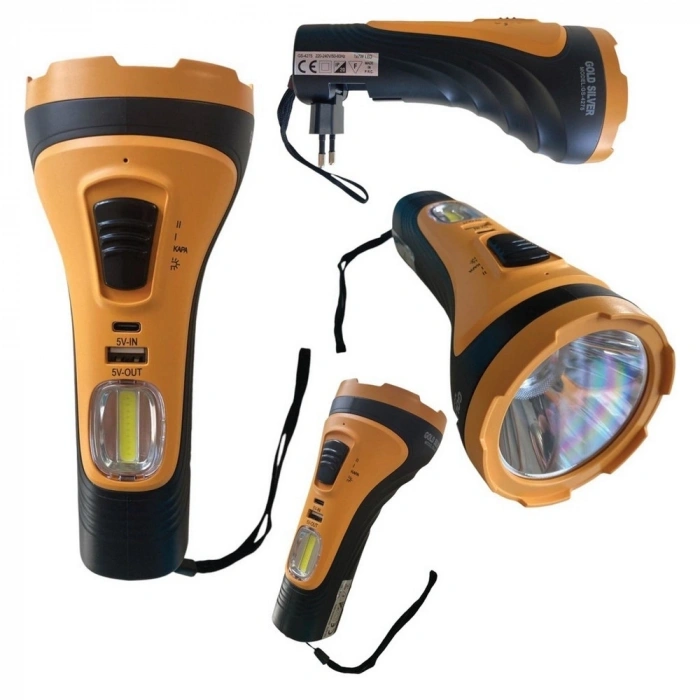 Gs-4275 7 Watt Cob Aydınlatmalı Şarjlı El Feneri