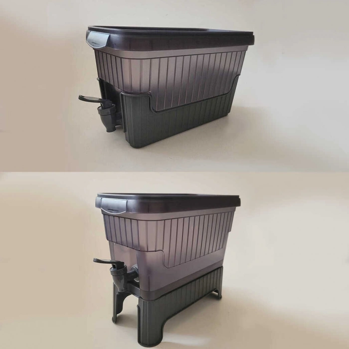 Gri Buzdolabı İçi Musluklu Ayaklı Su Limonata  İçecek Sebili Piknik Bidonu 4 Lt (599)