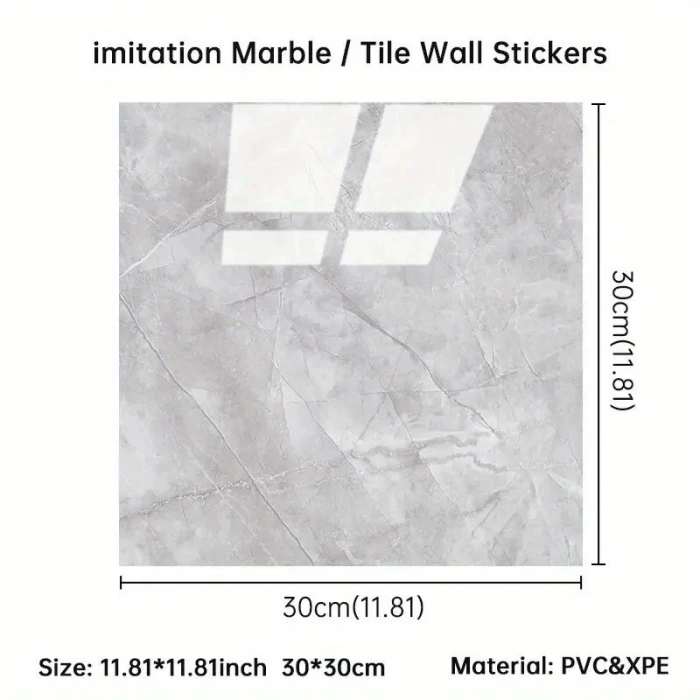 Gri Mermer Desen Duvar Sticker (30*30)