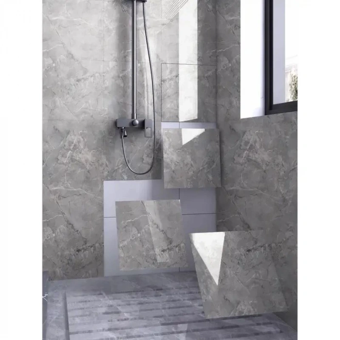Gri Mermer Desen Duvar Sticker (30*30)