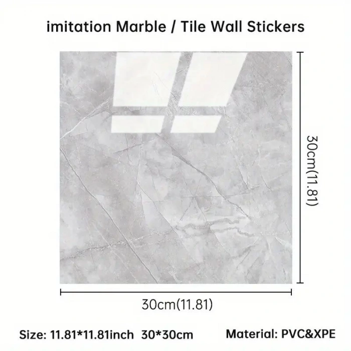 Gri Mermer Desen Duvar Sticker (30*30)