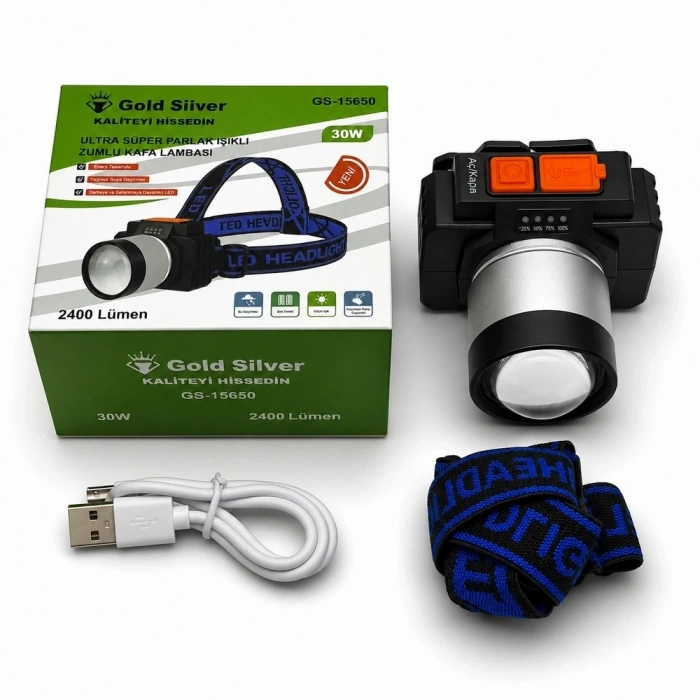Gs-15650 2500 Lümen 4 Mod Sos Özellikli Led Kafa Feneri