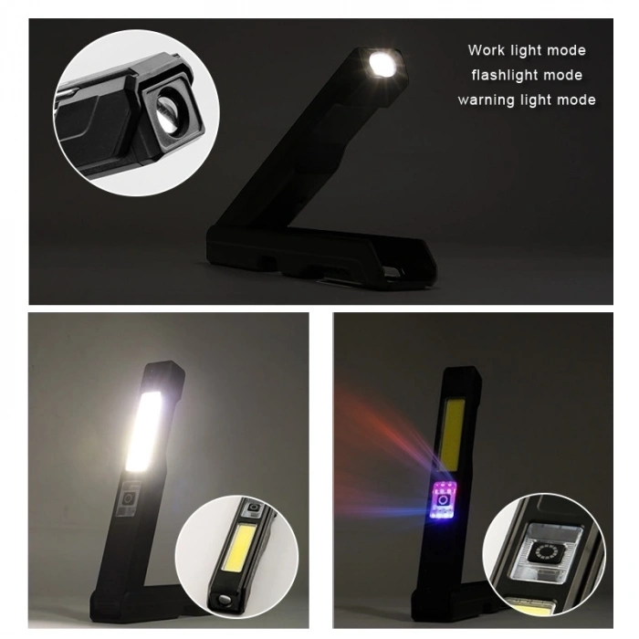Gs-2070 30w Şarjlı Mıknatıslı Katlanabilir Led Çalışma Tamirci Feneri