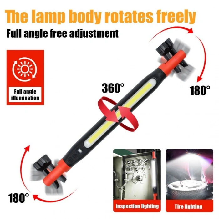 Gs-2080 40w 4000 Lümen Mıknatıslı Şarjlı Led Çalışma Ve Tamir Lambası