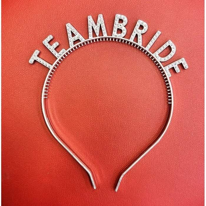 Gümüş Renk Team Bride Taç Plastik – Gelin Ve Nedime Tacı