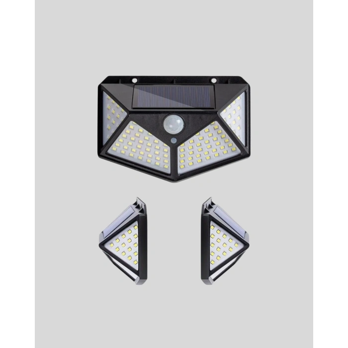 Güneş Enerjili Aydınlatma 100 Led Sensörlü Solar Dış Mekan Lamba